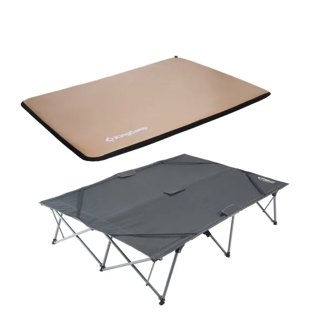 kingcamp-luxury-double-camping-cot-and-air-pad-bundle image 1