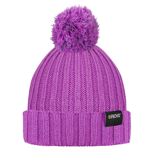 proviz-reflective-fleece-lined-bobble-beanie image 1