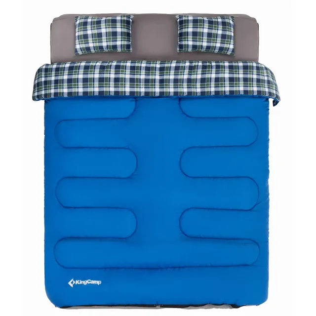 kingcamp-airbed-fitted-double-sleeping-bag-with-sheet-pillows image 1