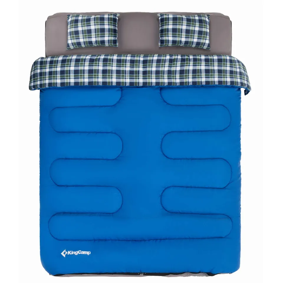 kingcamp-airbed-fitted-double-sleeping-bag-with-sheet-pillows image 1