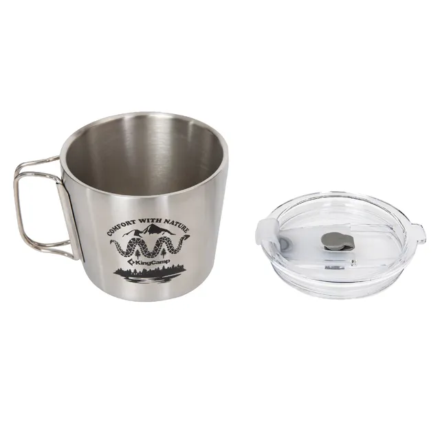 kingcamp-serenity-350ml-stainless-steel-mug-with-cover image 1