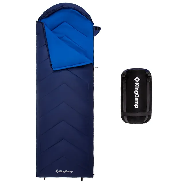 kingcamp-huron-250-hooded-rectangular-sleeping-bag-single image 1