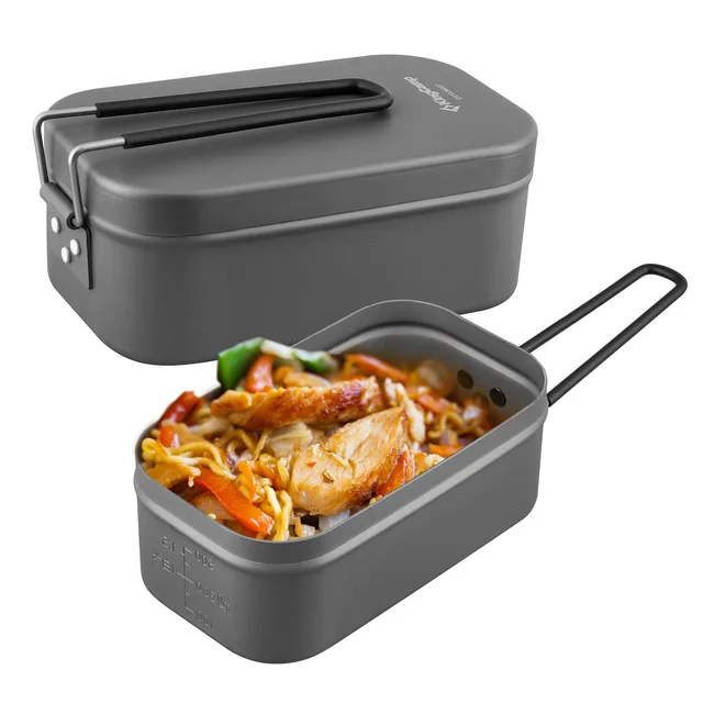 kingcamp-mess-kit-aluminum-camping-cookware-portable-bento-box image 1
