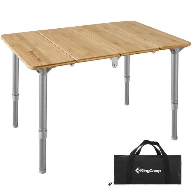 kingcamp-small-adjustable-height-4-fold-portable-bamboo-table image 1