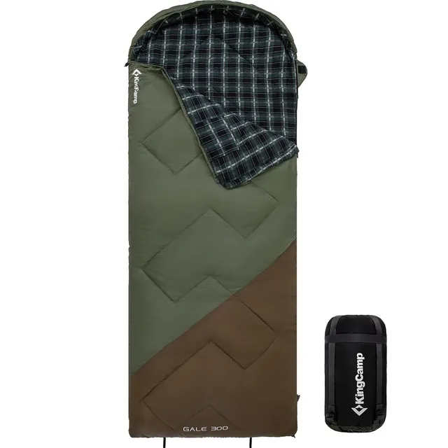 kingcamp-gale-300-hooded-envelope-sleeping-bag-large image 1