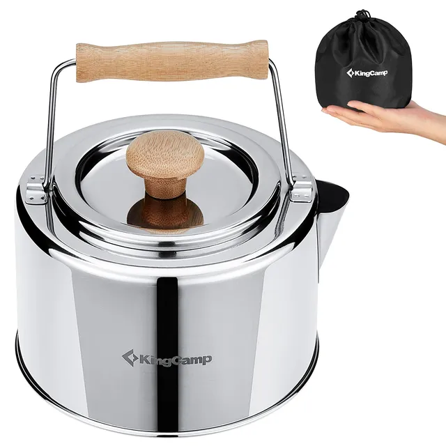 kingcamp-1-2l-stainless-steel-camping-kettle image 1
