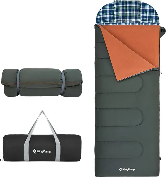 kingcamp-3-season-3-in-1-envelope-hooded-sleeping-bag image 1