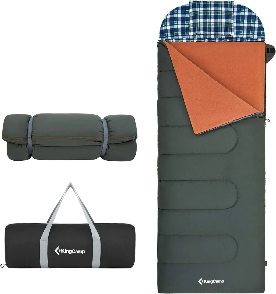 kingcamp-3-season-3-in-1-envelope-hooded-sleeping-bag image 1
