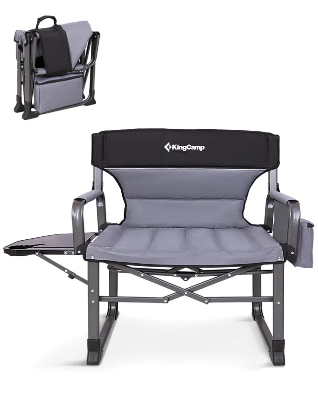 kingcamp-xxl-folding-padded-director-s-chair-with-side-table image 1