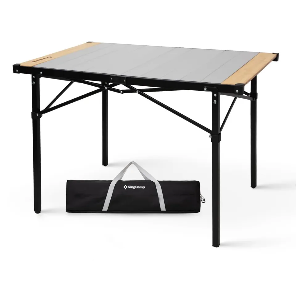 kingcamp-granite-pro-m-folding-aluminum-table-40x27-roll-top-camp-table-with-bam image 1