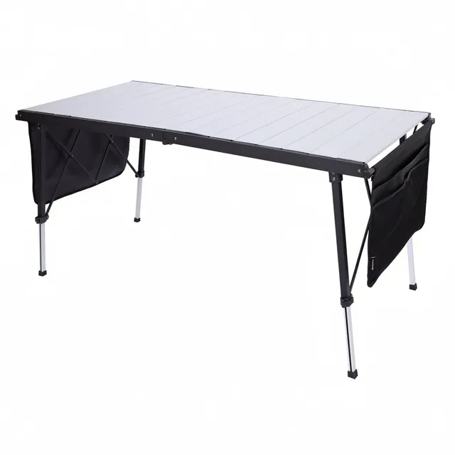 kingcamp-granite-adjustable-aluminum-camping-table-55x27-inches image 1