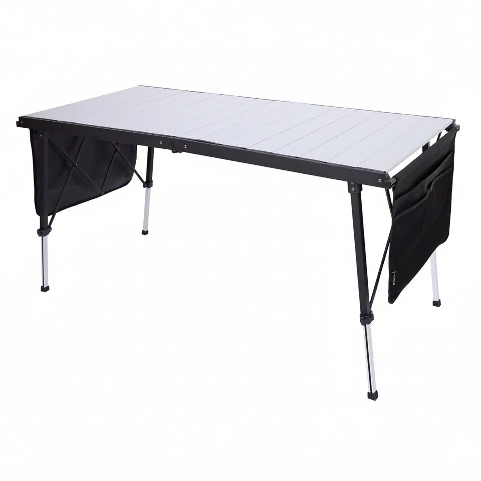 kingcamp-granite-adjustable-aluminum-camping-table-55x27-inches image 1