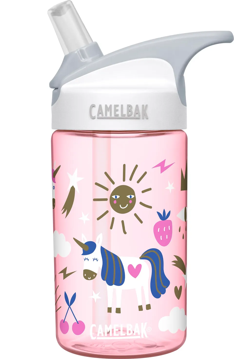 camelbak-eddy-kids-water-bottle-with-big-bite-valve-12oz-unicorn-party image 1