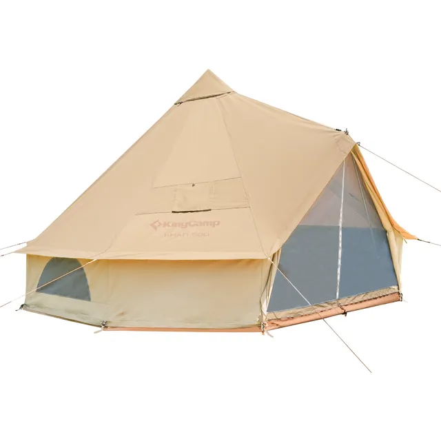 kingcamp-khan-340gsm-tc-canvas-4-season-bell-tent-heavy-duty-glamping-shelter image 1
