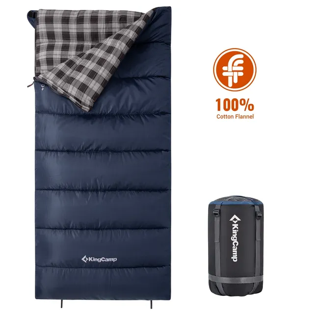 kingcamp-snowflake-400-flannel-single-sleeping-bag image 1