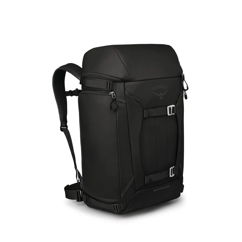 osprey-mountain-bound-ski-snowboard-boot-bag-plus-vertical-snowboard-and-a-frame image 1
