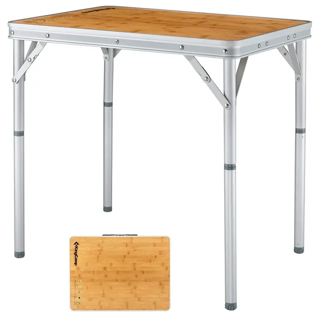 kingcamp-adjustable-bamboo-picnic-camping-table image 1