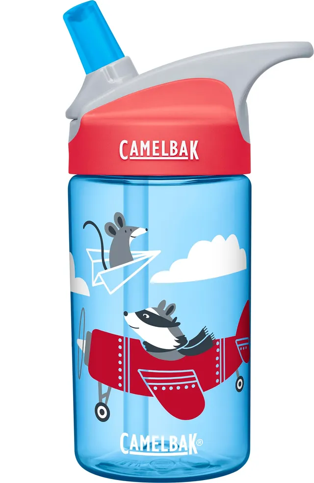 camelbak-eddy-kids-water-bottle-with-big-bite-valve-12oz-airplane-bandits image 1