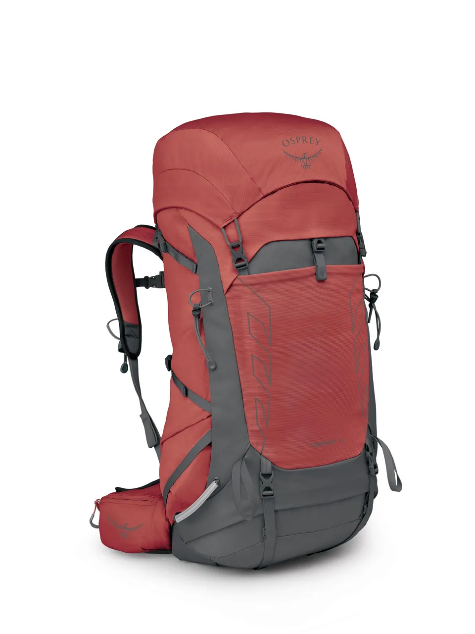 osprey-tempest-44l-women-s-lightweight-hiking-backpack-red-pampas-coal-grey-m-l image 1