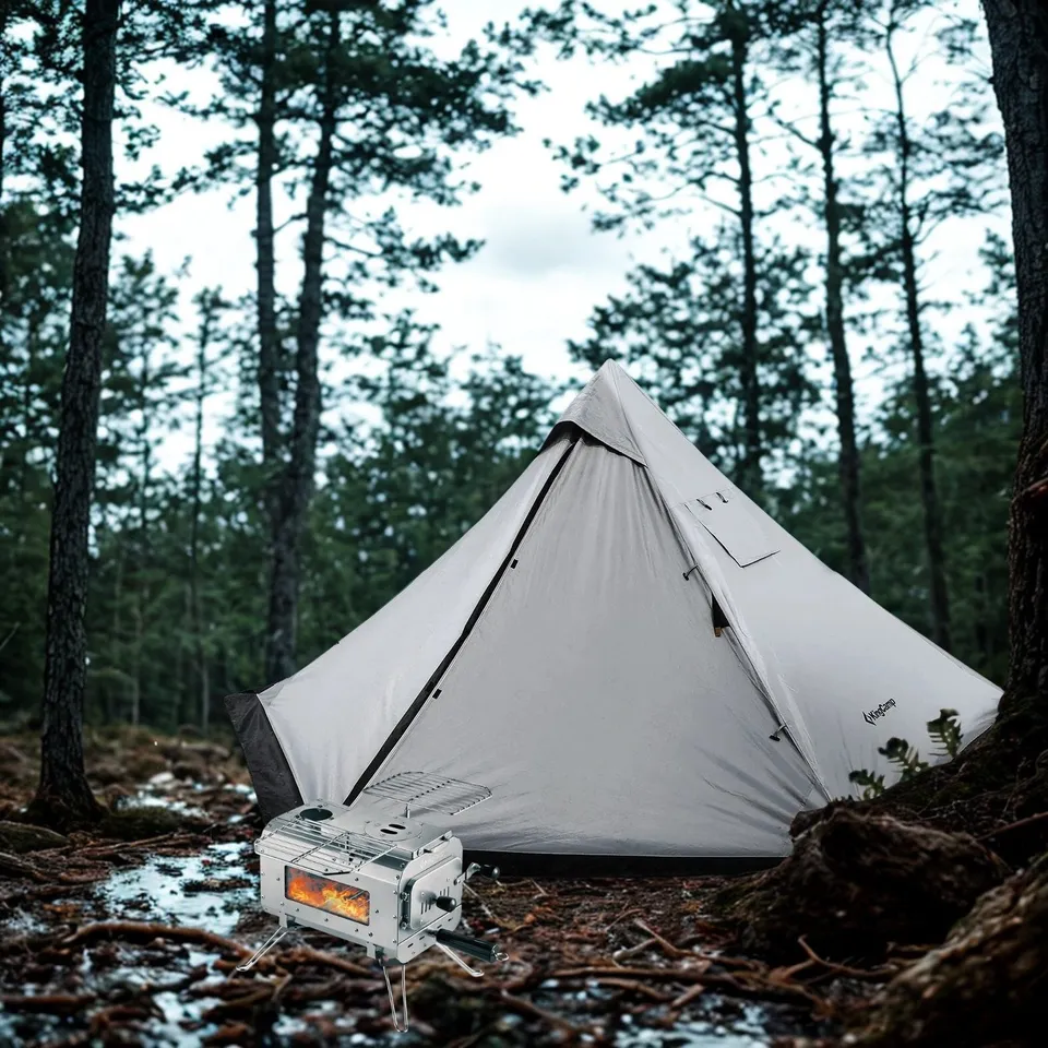 kingcamp-anizo-320-4-season-tipi-tent-surefire-wood-stove-bundle image 1