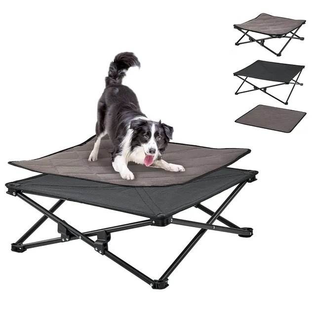 kingcamp-pets-elevated-outdoor-raised-mat-dog-cot image 1