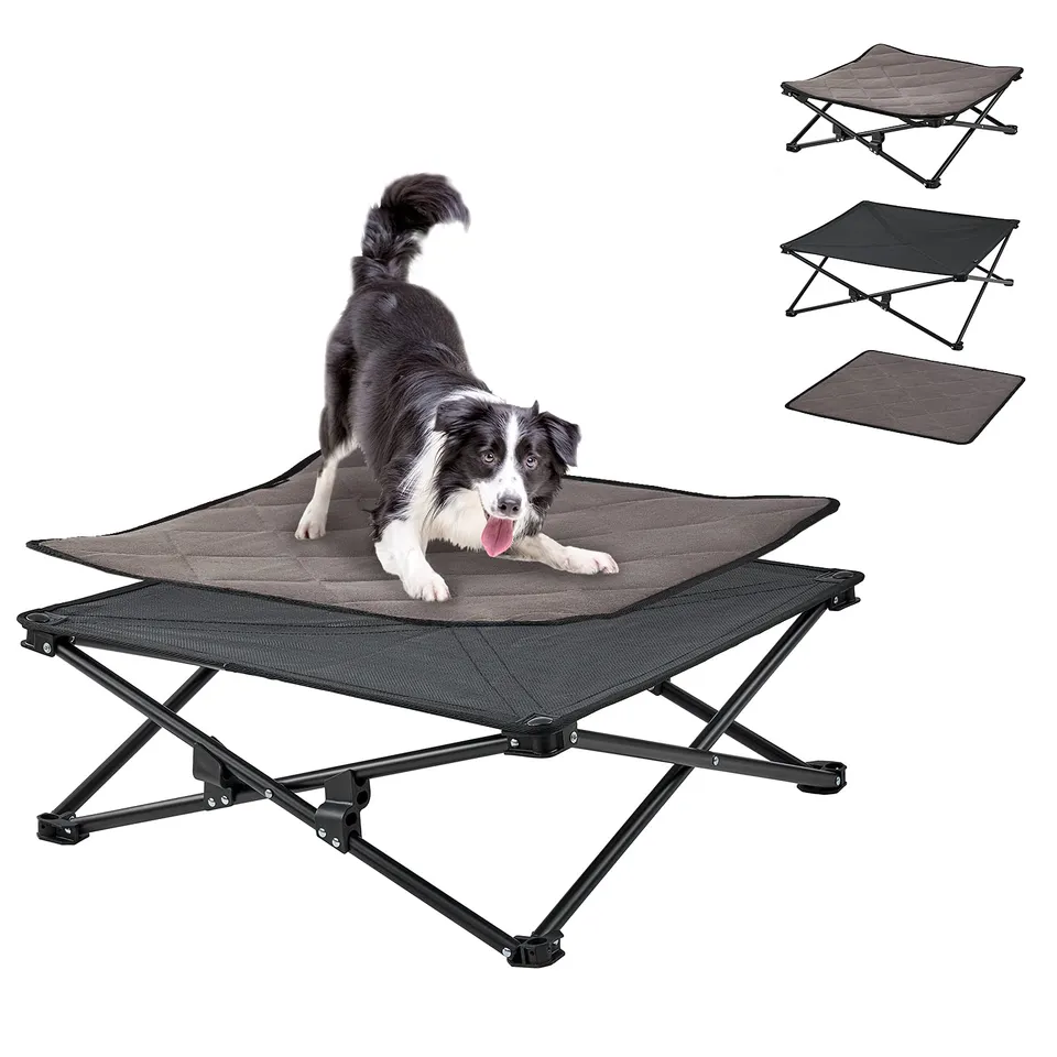 kingcamp-pets-elevated-outdoor-raised-mat-dog-cot image 1