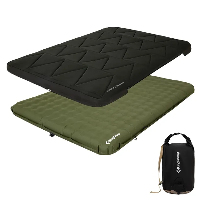 kingcamp-gorgeous-double-17-inflatable-sleeping-pad-with-cover-6-7-thick image 1
