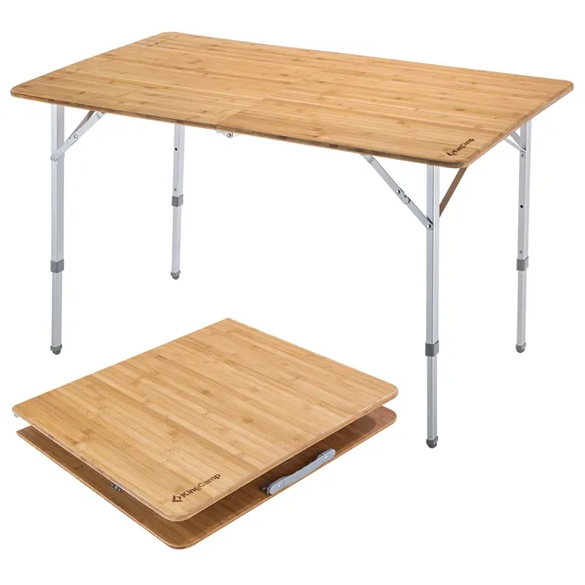 kingcamp-2-fold-6-person-bamboo-folding-table-47x27-inch image 1