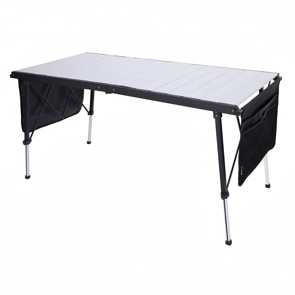kingcamp-granite-adjustable-aluminum-camping-table-55x27-inches image 1