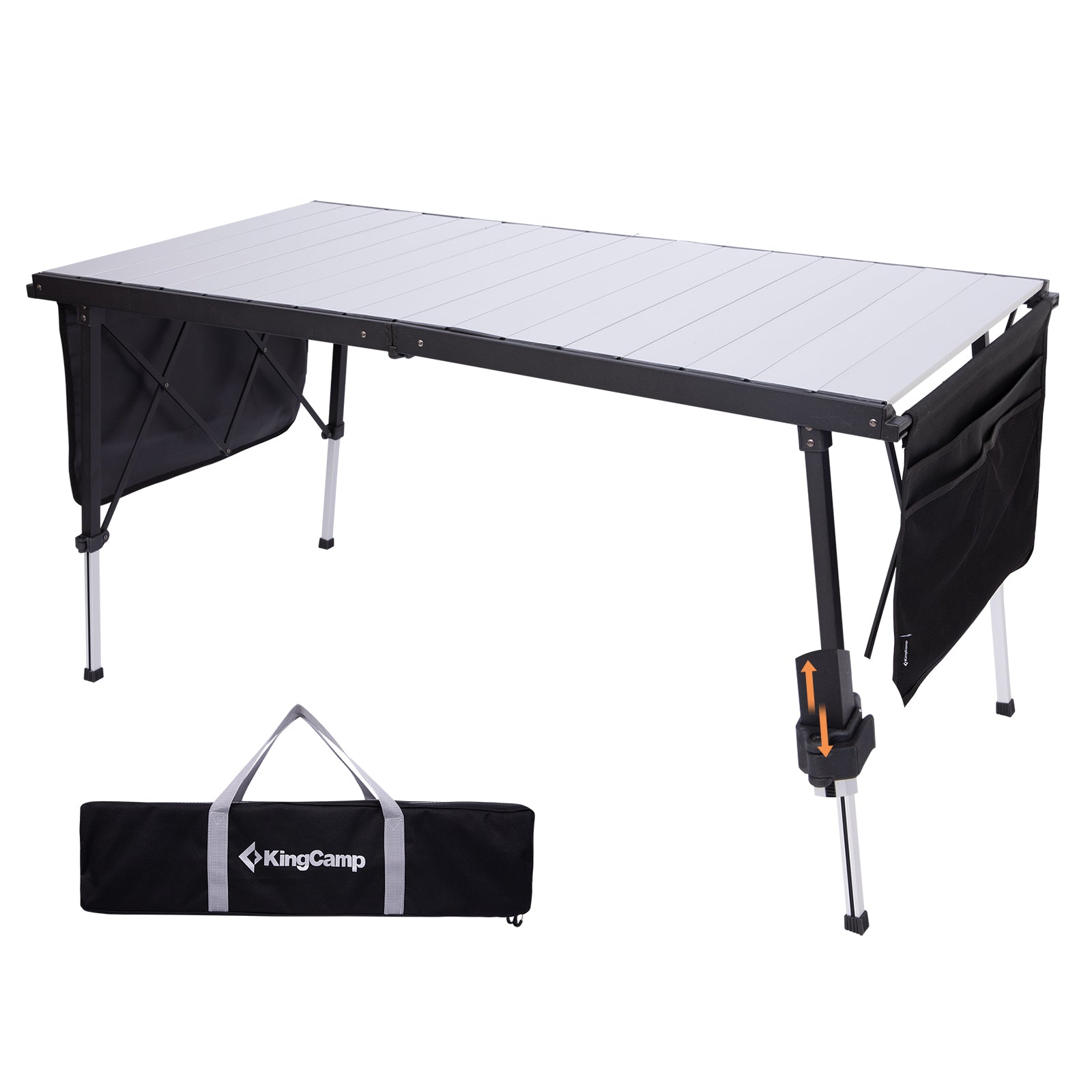 kingcamp-granite-adjustable-aluminum-camping-table-55x27-inches image 4