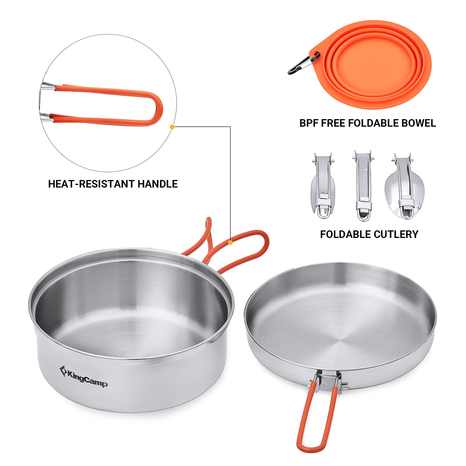 kingcamp-1-3-person-cookware-mess-kit-stainless-steel-camping-cooking-set image 4