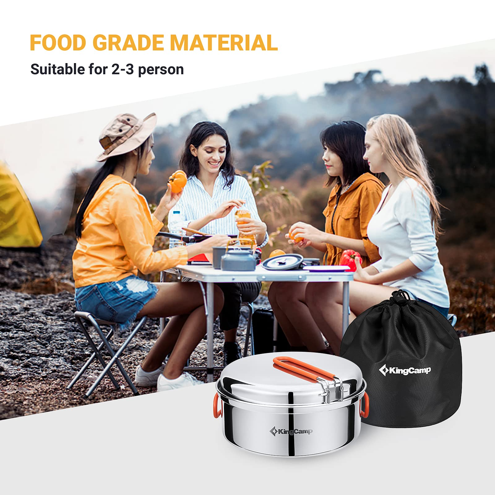 kingcamp-1-3-person-cookware-mess-kit-stainless-steel-camping-cooking-set image 5
