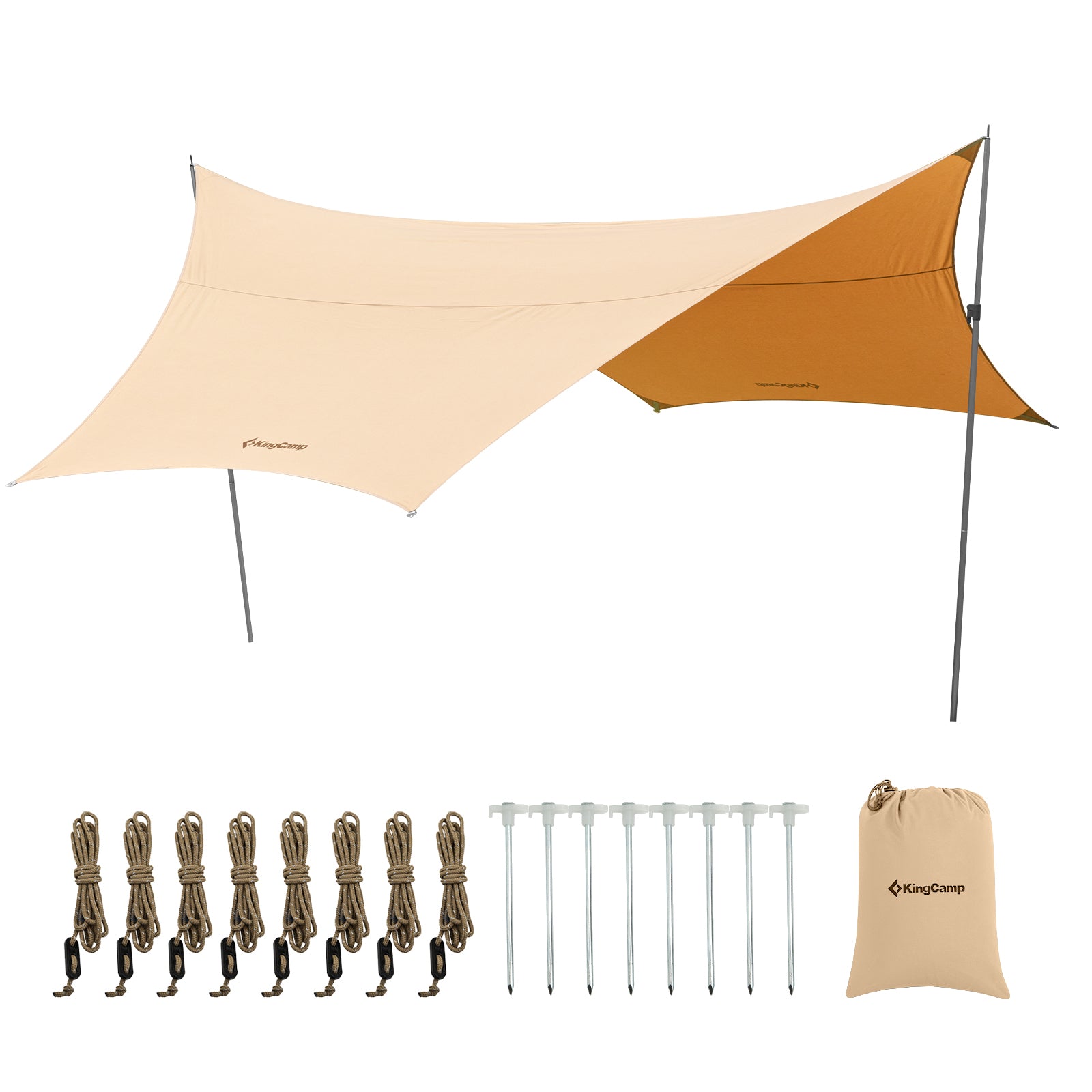 kingcamp-hexagonal-large-camping-tent-tarp-sun-shelter-and-rain-cover image 2