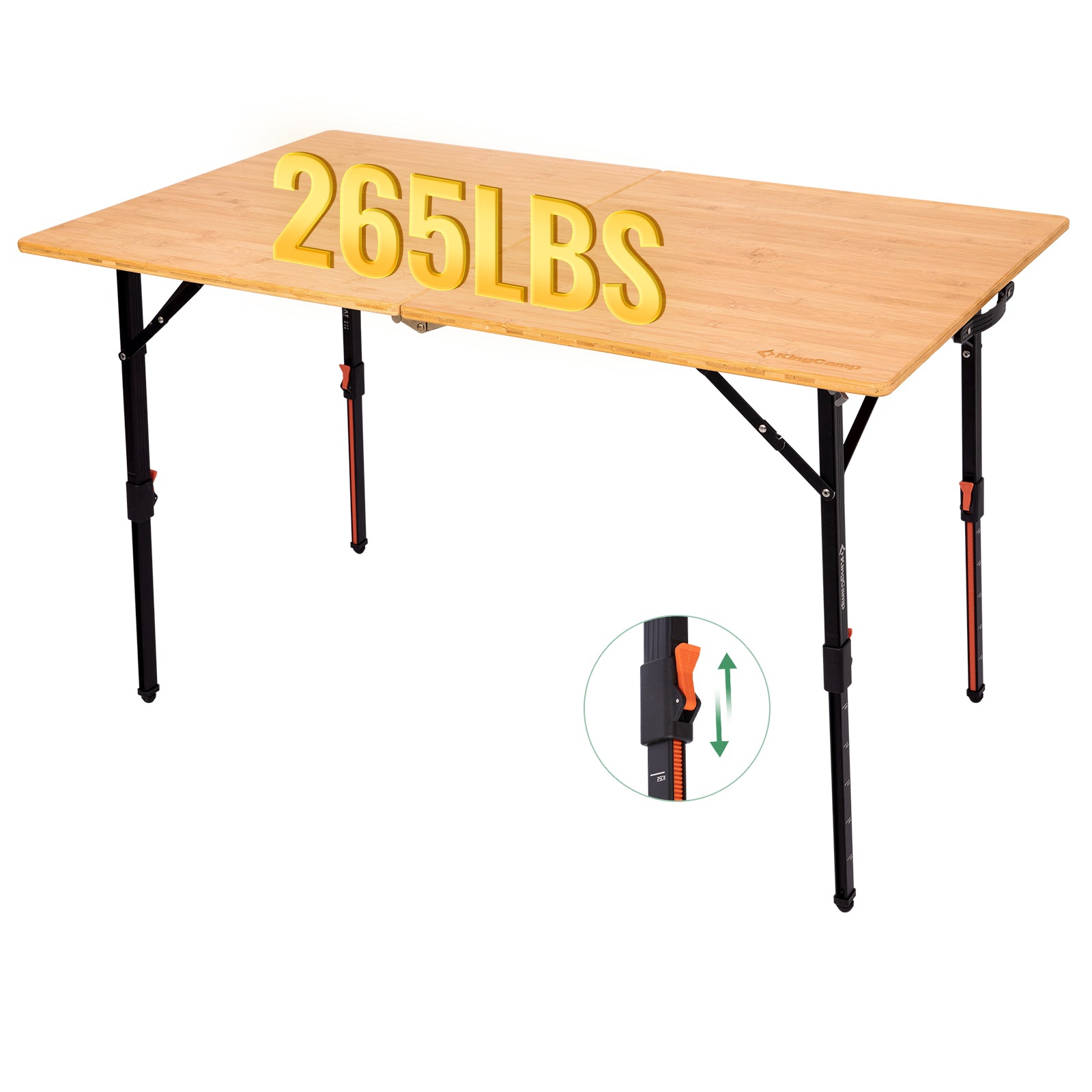 kingcamp-bamaura-12070-bamboo-folding-table-47x27-inch image 2