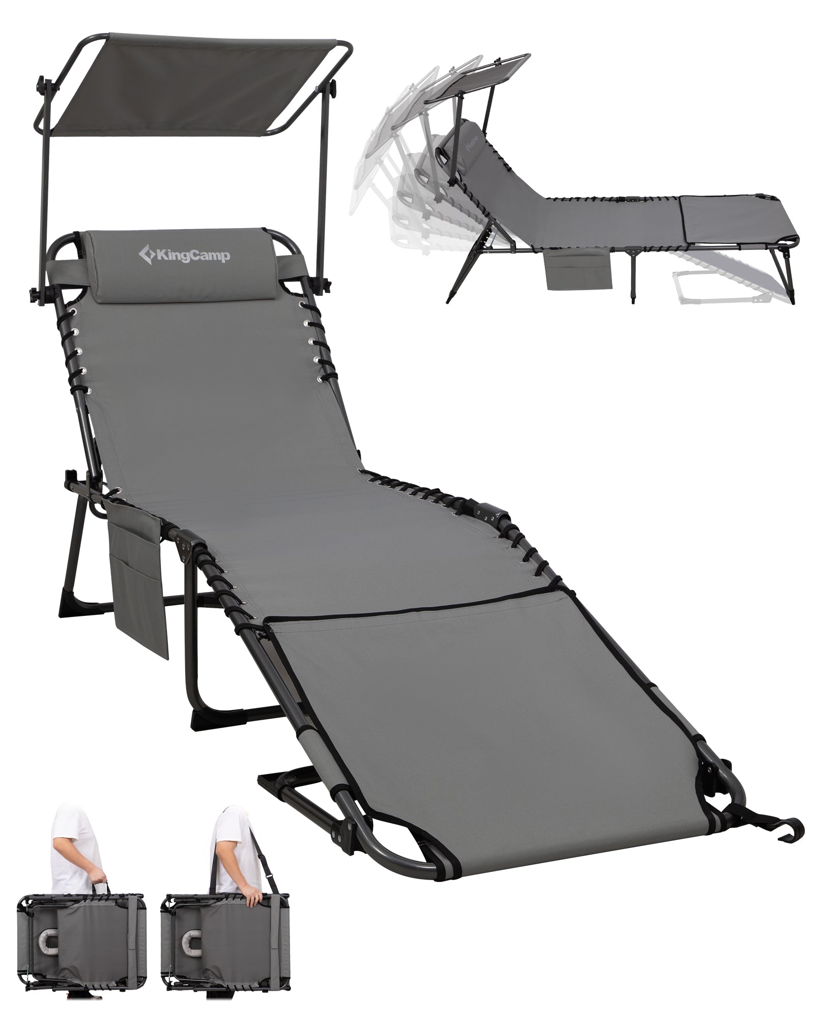 kingcamp-magnolia-b30-backpack-chaise-lounge-with-adjustable-canopy-and-face-hol image 1