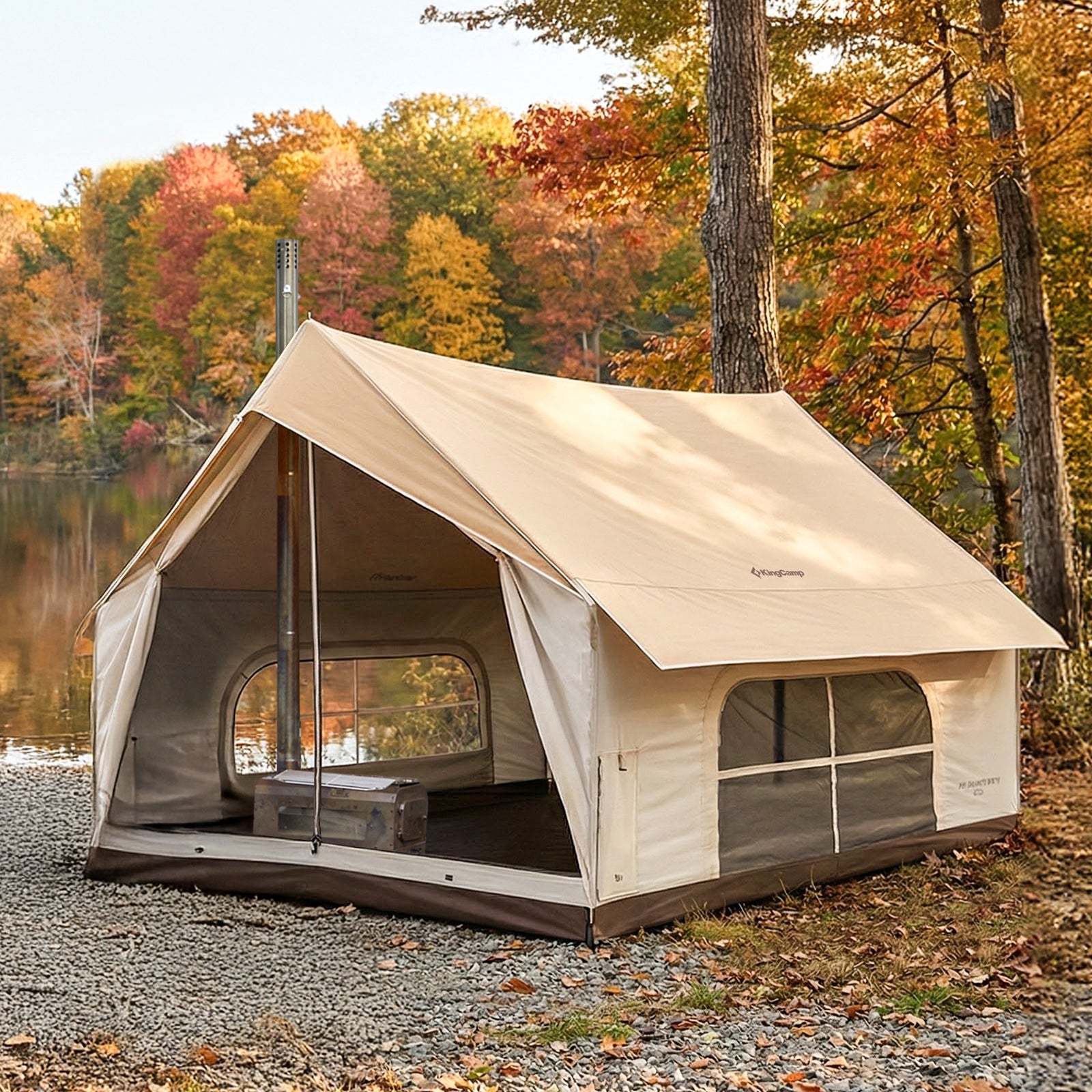kingcamp-mountain-in-c5-cabin-tent-with-stove-jack-ac-port-5-person-hot-tent image 3