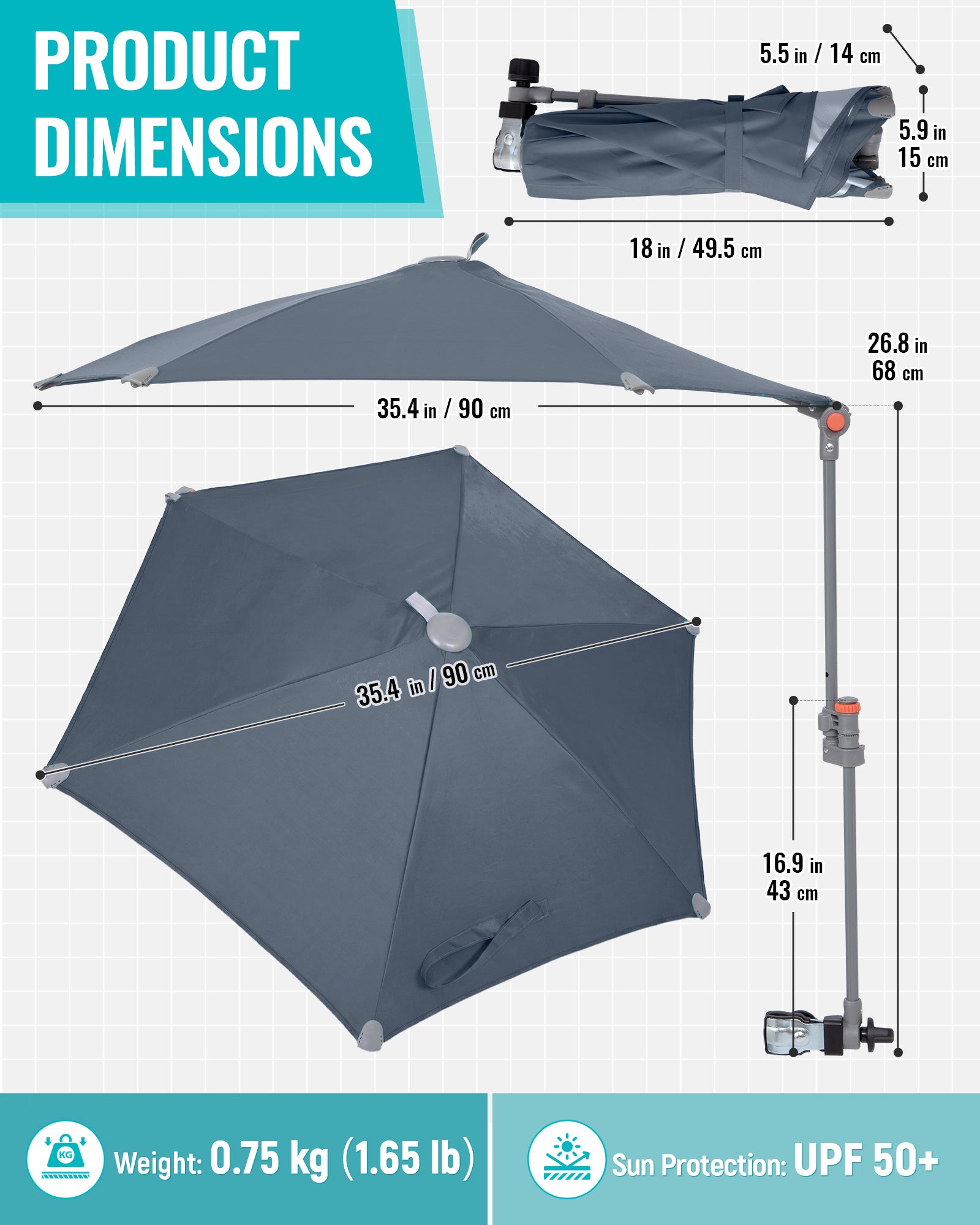 kingcamp-hovershade-portable-360-adjustable-clip-on-umbrella image 5