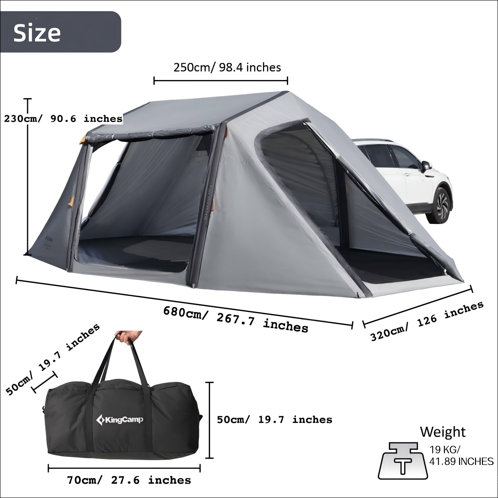 kingcamp-boundless-air2-inflatable-suv-tent-two-bedroom-car-camping-shelter image 8