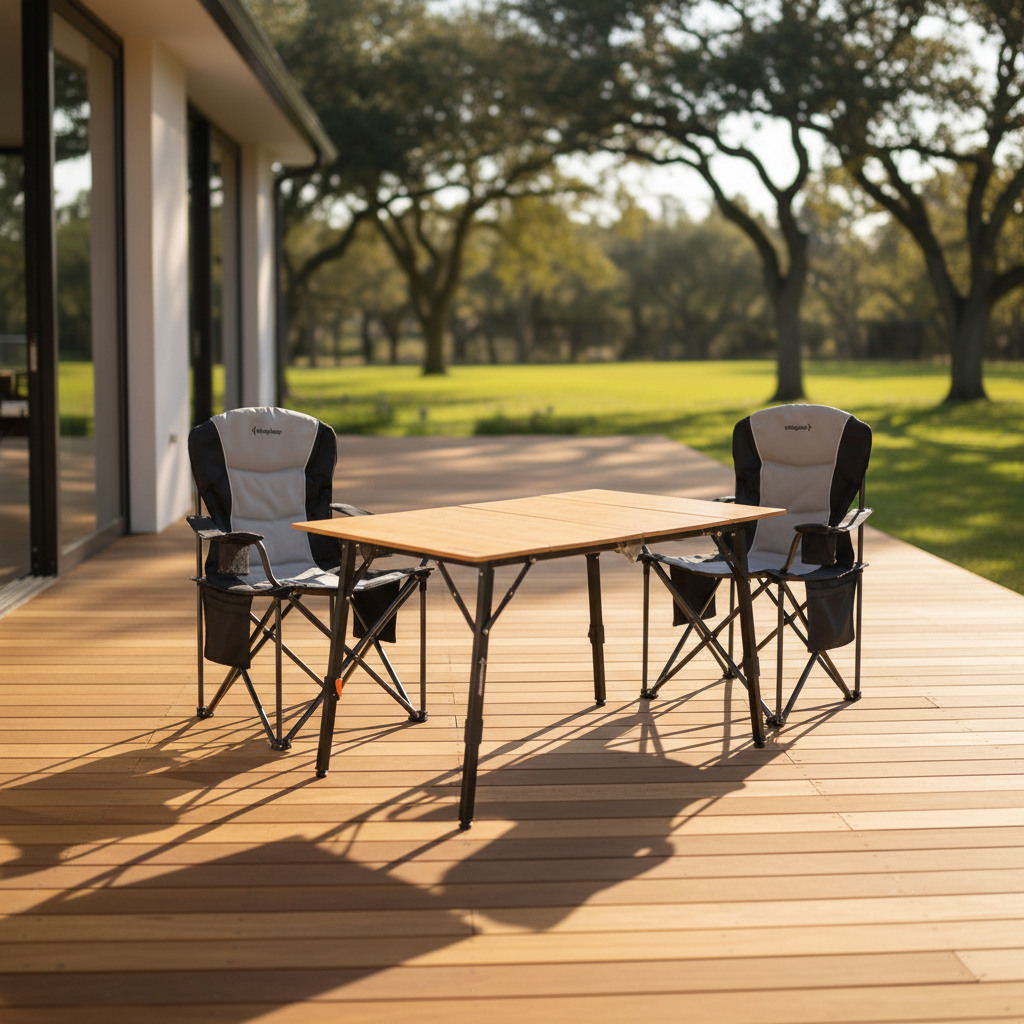 kingcamp-bamboo-folding-table-and-juniper-c10-chair-bundle image 8