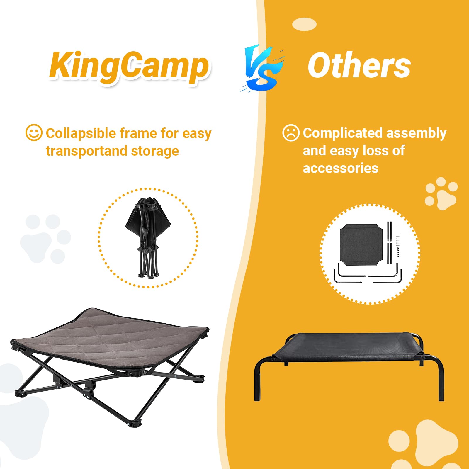 kingcamp-pets-sedum-elevated-dog-bed-for-small-medium-pets-cooling-and-cozy-mode image 3