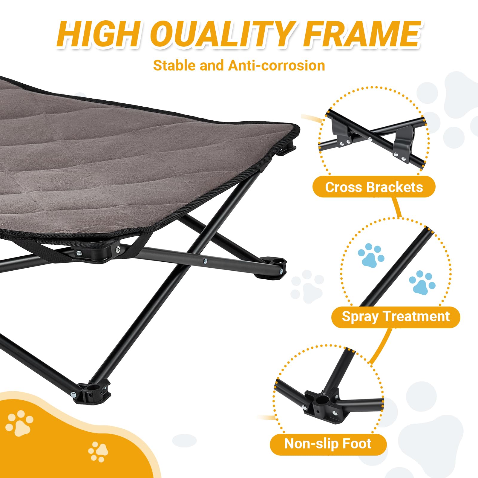 kingcamp-pets-sedum-elevated-dog-bed-for-small-medium-pets-cooling-and-cozy-mode image 5