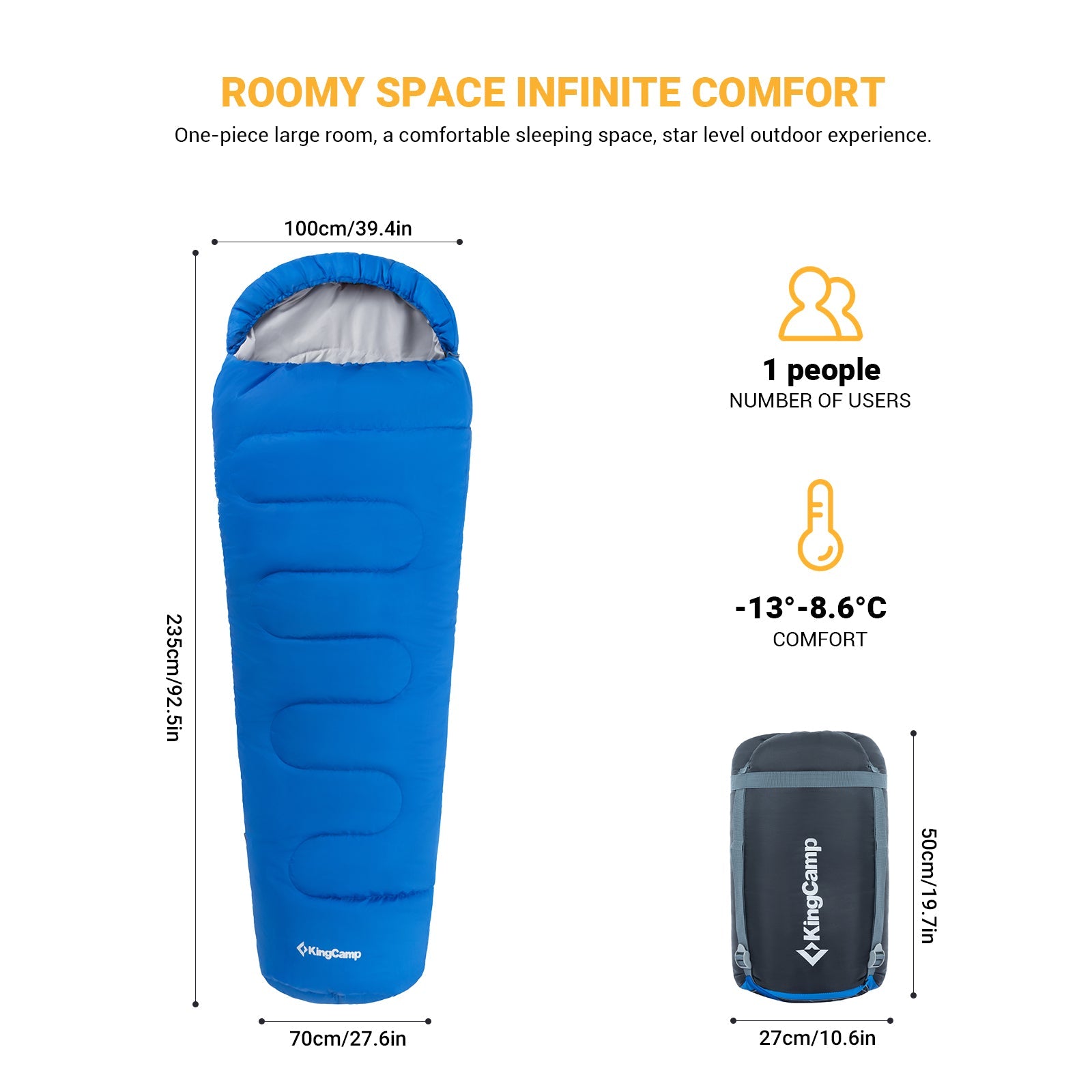 kingcamp-treck-300xl-mummy-sleeping-bag image 6
