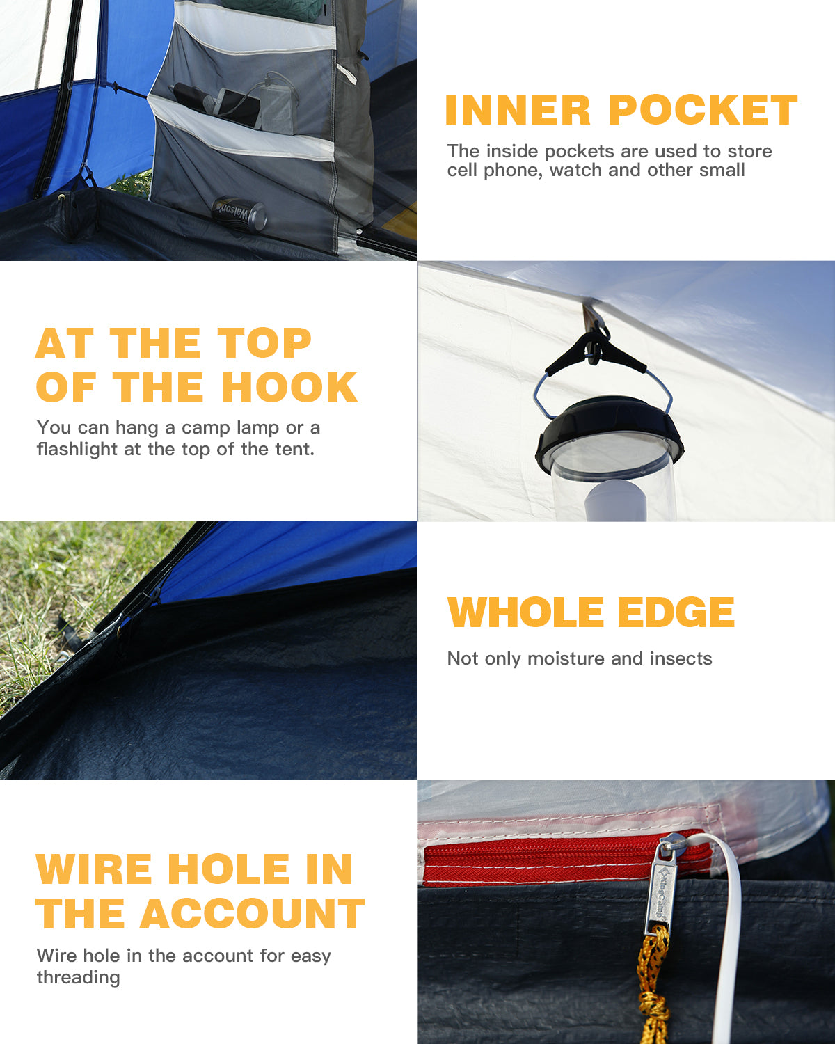 kingcamp-melfi-plus-camping-square-3-season-suv-tent-with-screen-room image 7