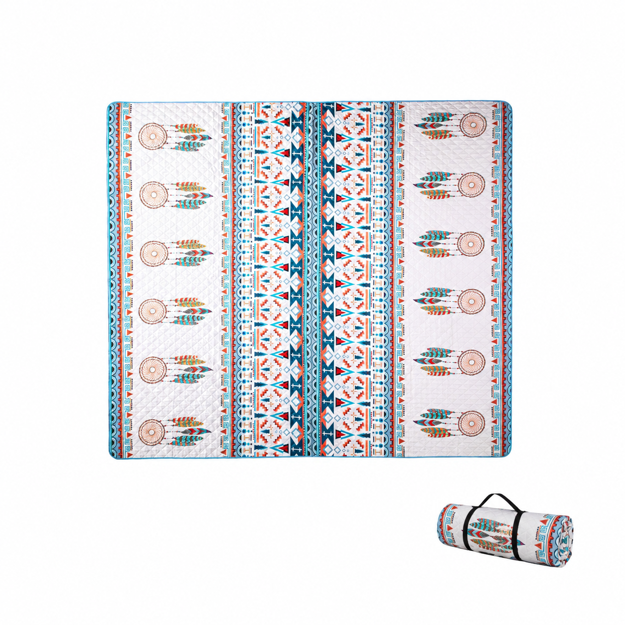 kingcamp-isiay-max-2-8-waterproof-camping-tent-mat-bohemian-pattern-280-x-280-cm image 1