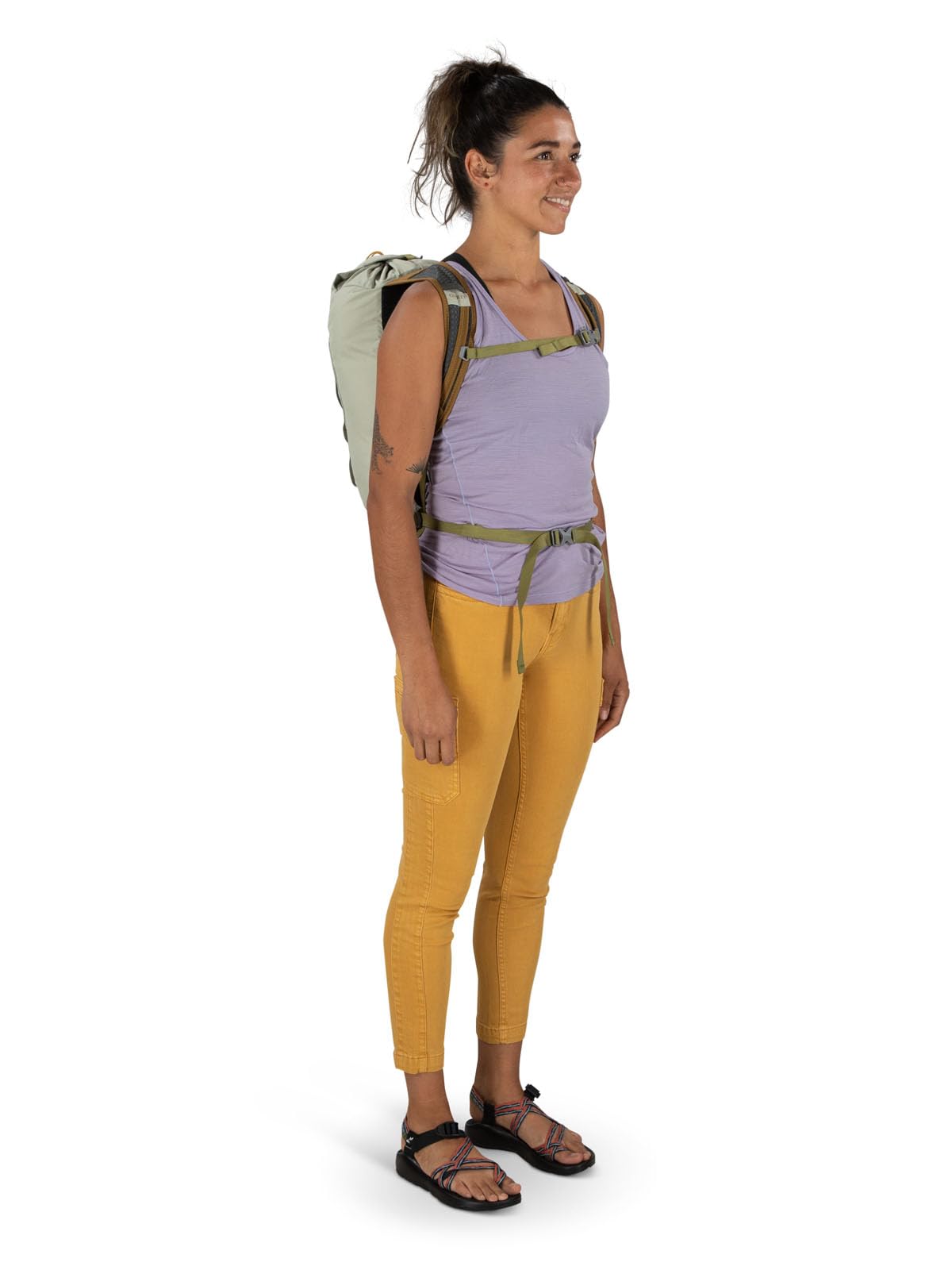 osprey-daylite-cinch-backpack-meadow-gray-histosol-brown image 4