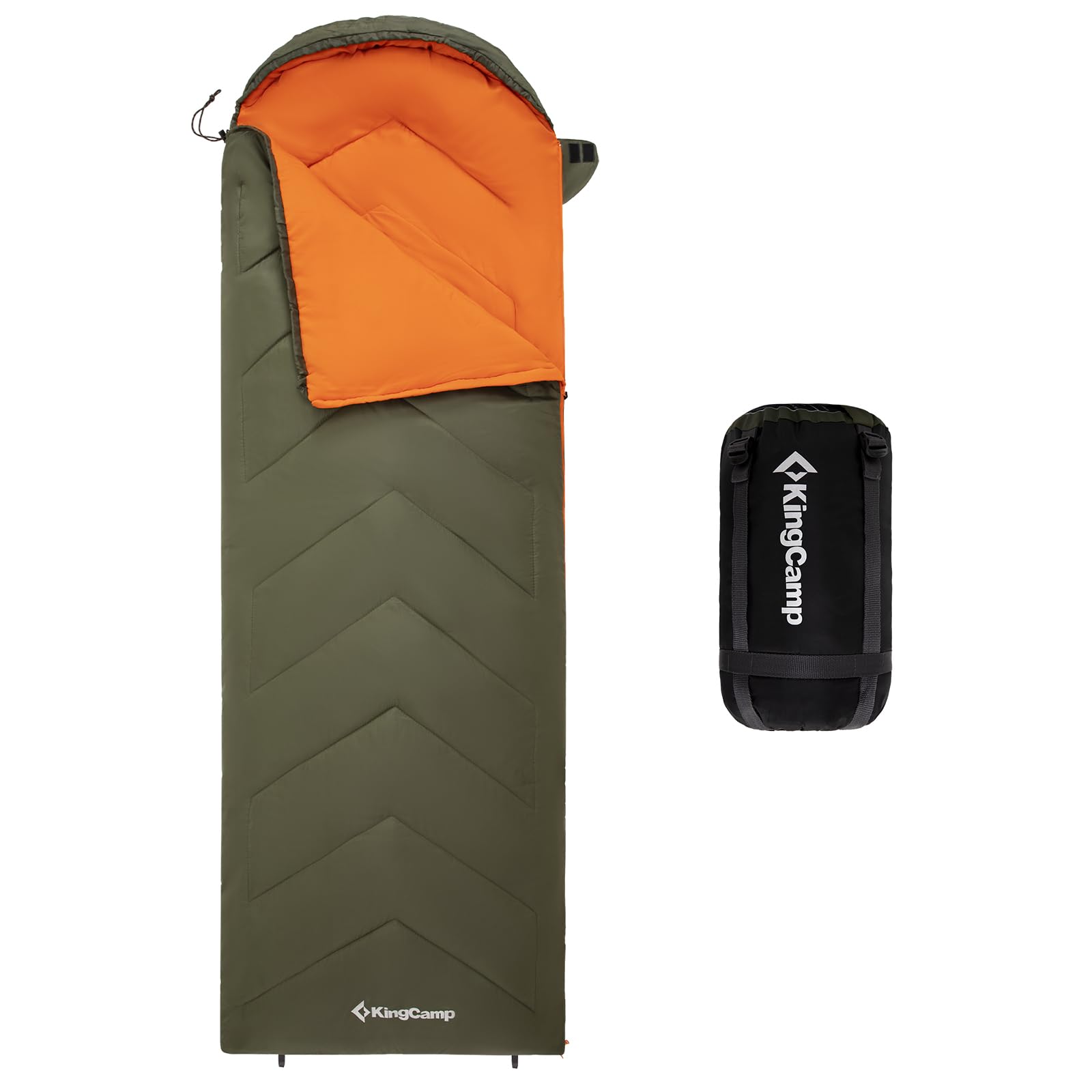 kingcamp-huron-250-hooded-rectangular-sleeping-bag-single image 2