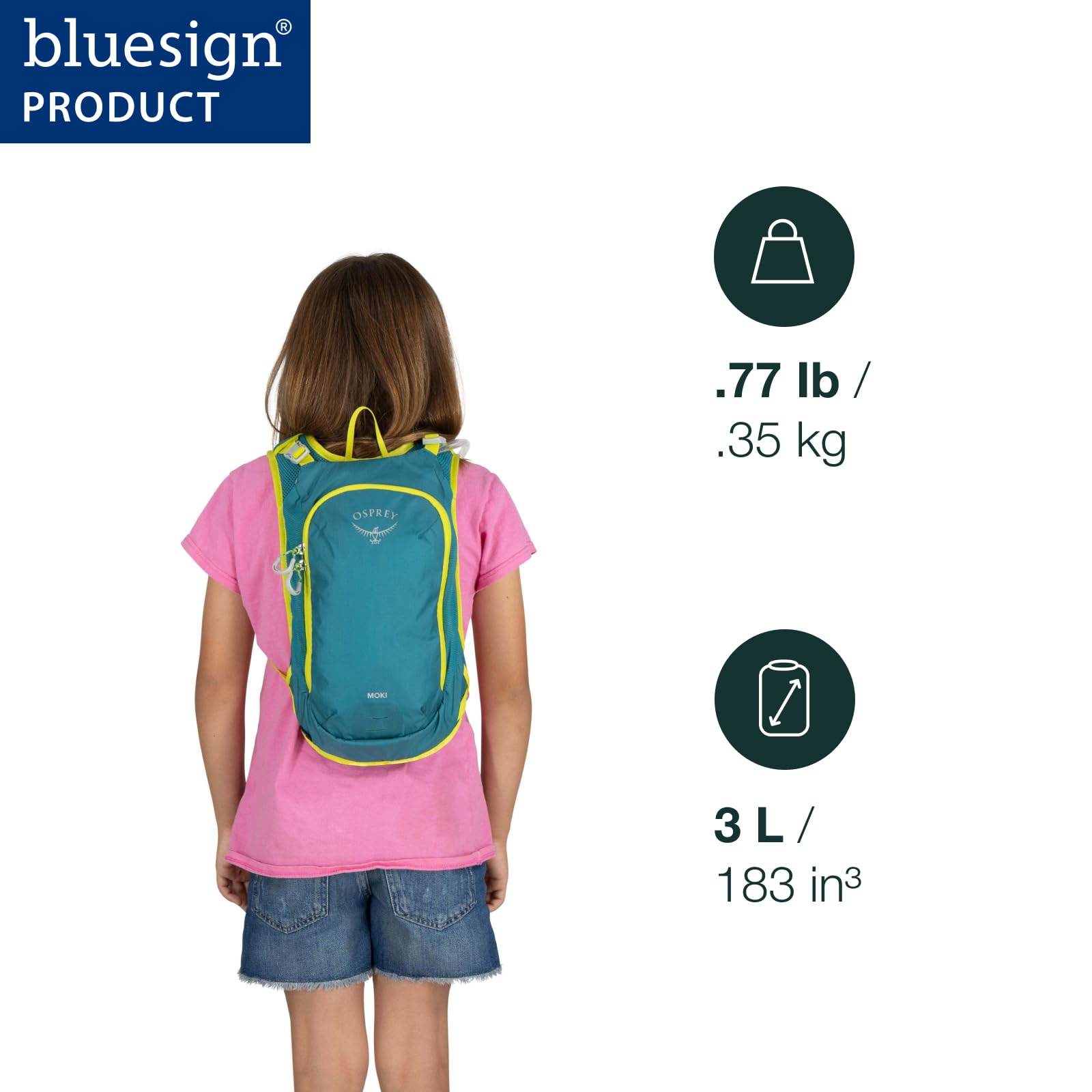 osprey-moki-3l-kids-biking-backpack-with-hydraulics-reservoir-blue-spikemoss image 2