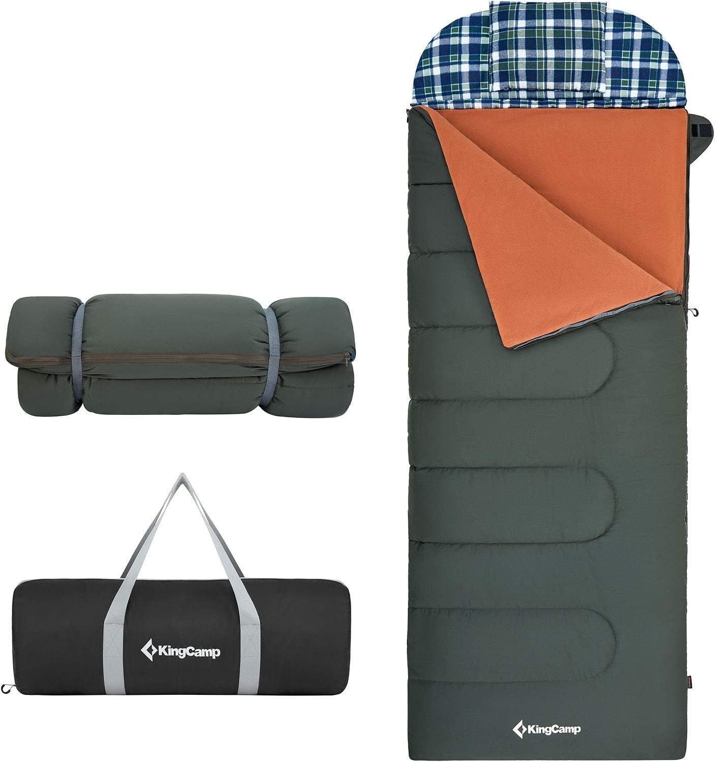 kingcamp-3-season-3-in-1-envelope-hooded-sleeping-bag image 1