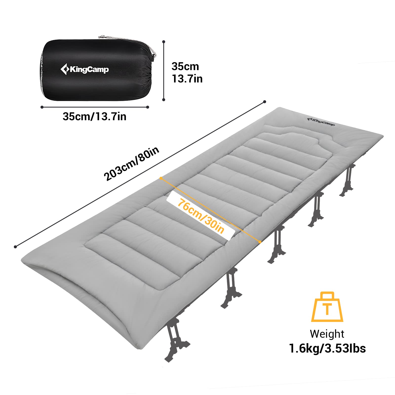 kingcamp-bliss-l-padded-mat-sleeping-cot-pad image 4