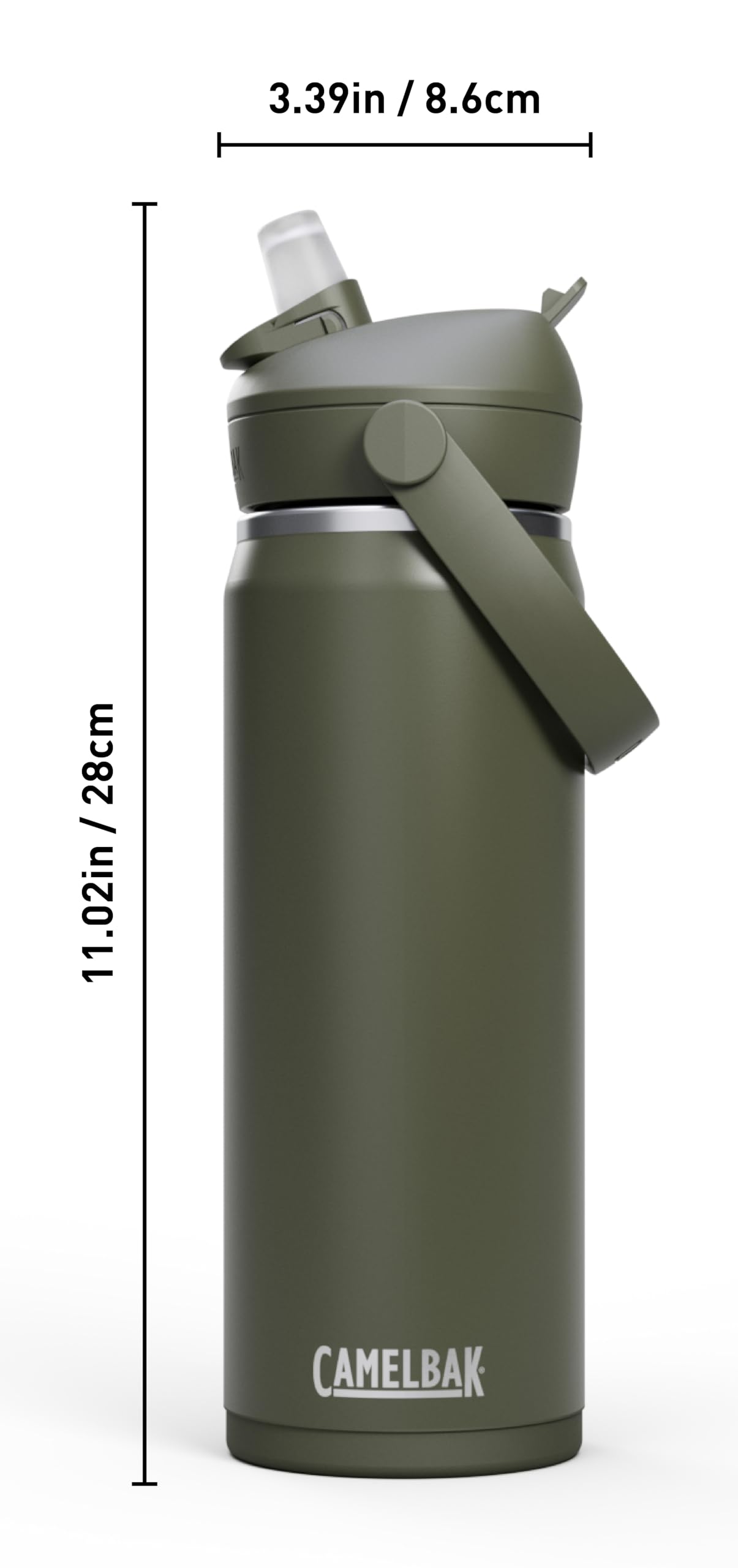 camelbak-thrive-flip-straw-insulated-stainless-steel-water-bottle-20oz-moss image 4